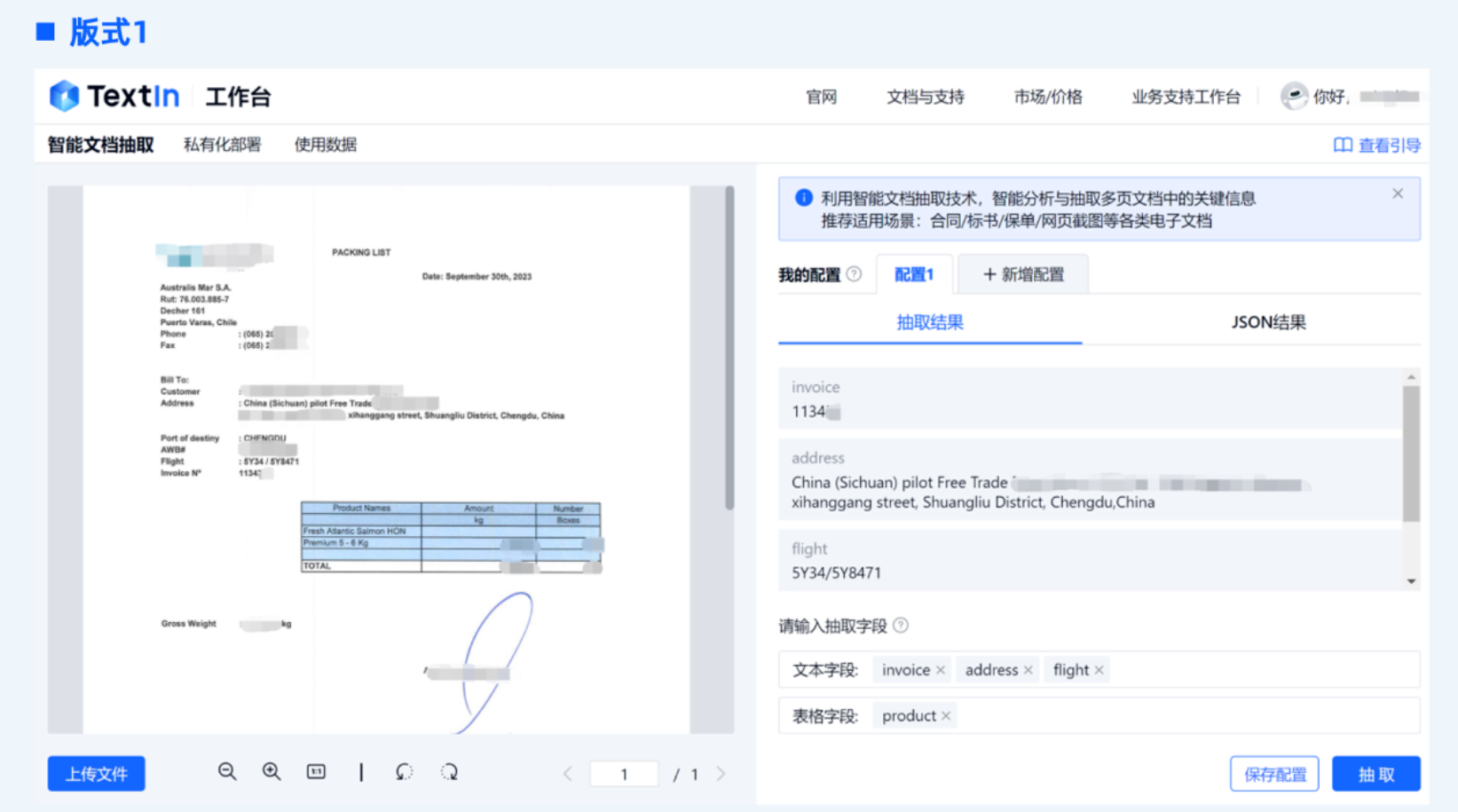 智能文档抽取