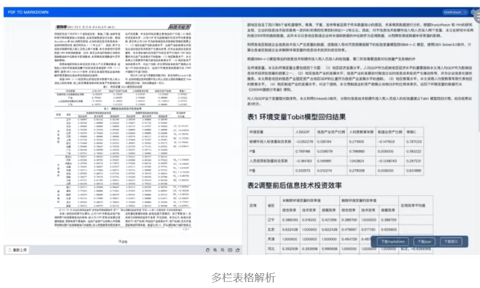 PDF转表格