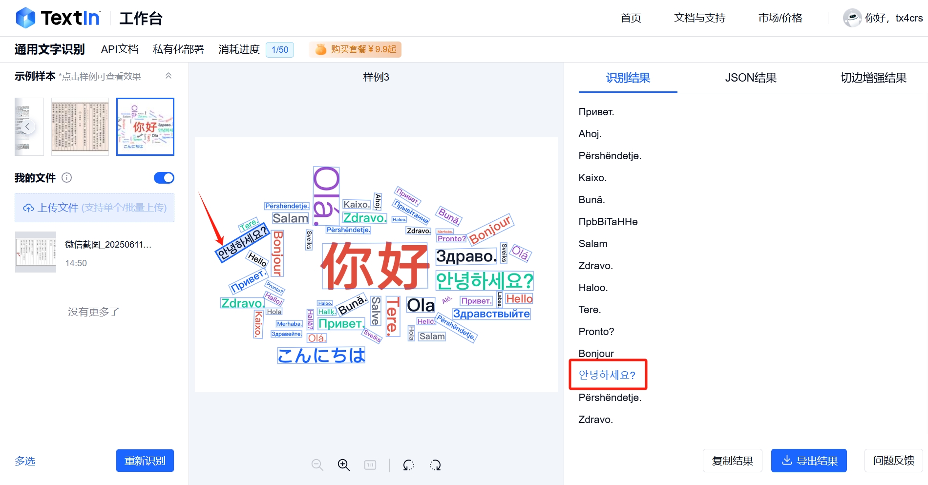 多语言OCR识别